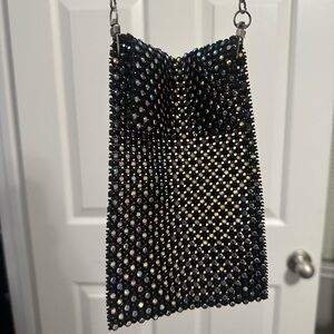 Black sequence bag small